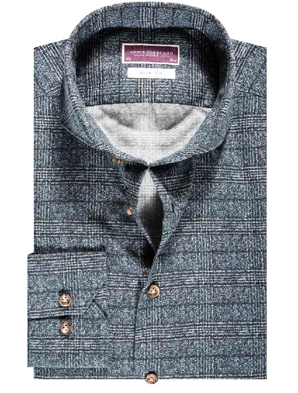 Super Discount Yeats Plaid Check Casual Shirt Blue