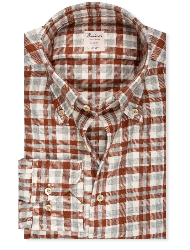 Price Blitz Fitted Check Shirt Burgundy 763
