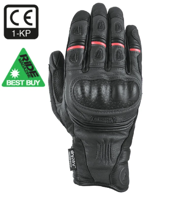 Final Clearance Oxford Mondial MS Waterproof Gloves Tech Black