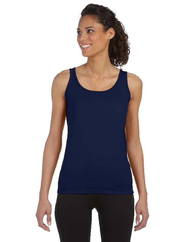 Online Specials Gildan Ladies SoftStyle Tank Top | Navy