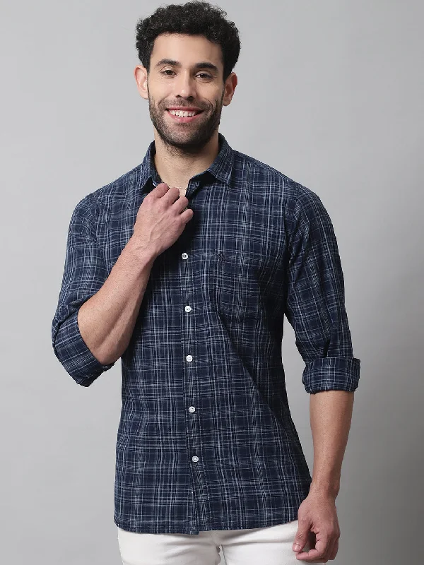 Special Discount Men's Grey Casual Medium Checks Full Sleeve Shirt