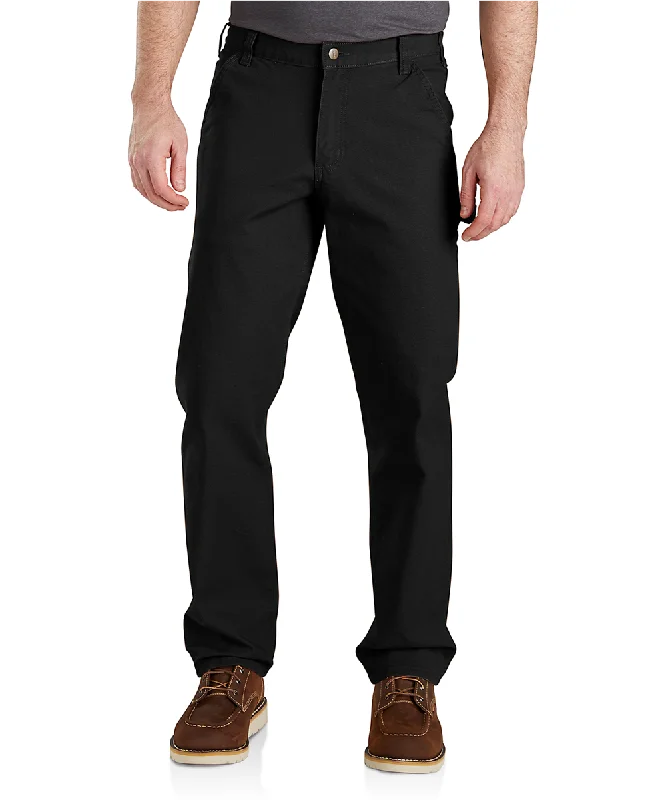 Huge Discounts Carhartt Men’s Rugged Flex Relaxed Fit Duck Dungaree - Black
