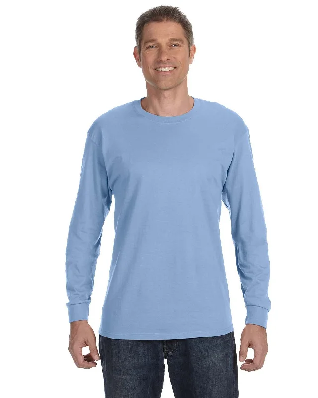 While Supplies Last Jerzees DRI-POWER ACTIVE Long Sleeve T-Shirt | Light Blue