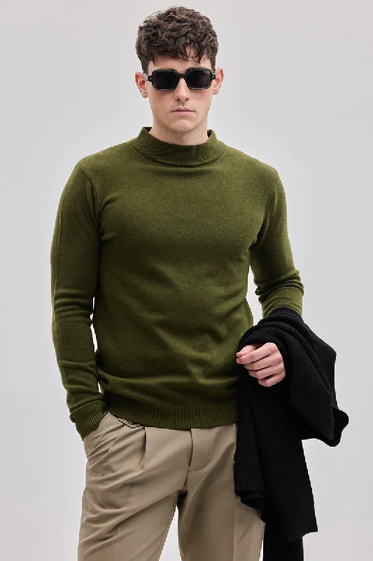 Weekend Shopping Extravaganza Olive Knitted Sweater