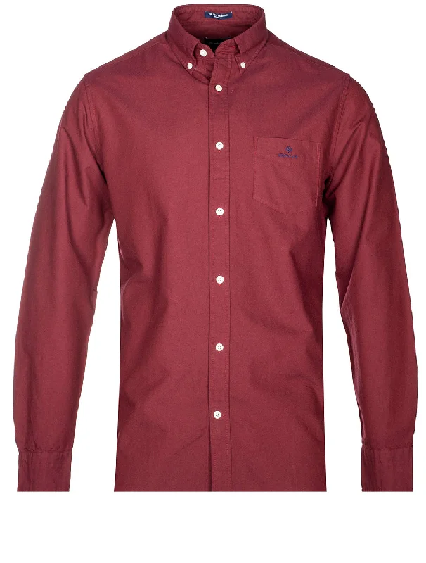 Weekend Wonders Await! Regular Fit Beefy Oxford Buttondown Shirt Cabernet Red