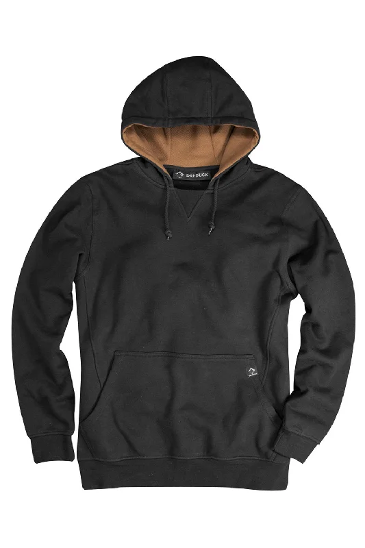 TIME-Limited Offer Dri Duck Mens Woodland Fleece Hooded Sweatshirt Hoodie w/ Pouch Pocket - Black