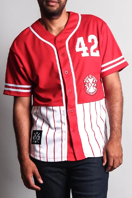 Extra Discounts XXXX Pinstripe Block Baseball Jersey