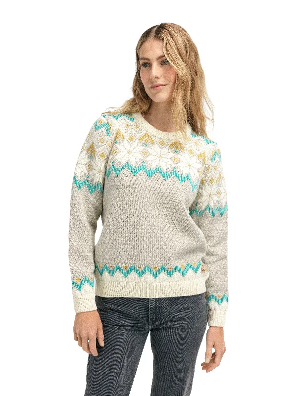 Closeout Deal Dale of Norway - Vilja Women's Sweater - Sandstone/Peacock