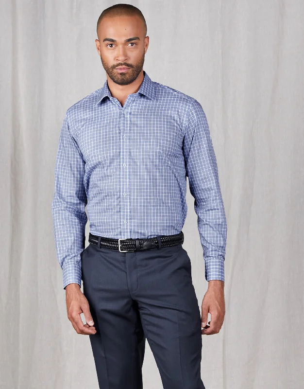 Super Sale London Blue & White Check Shirt
