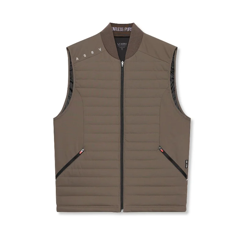 Savings Soar This Weekend 0720. Waterproof Insulated Run Vest  - Deep Taupe