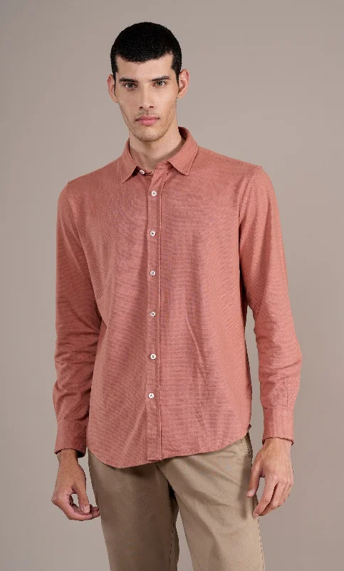 New Arrival Men's Coral Self Design Full Sleeves Casual Shirt