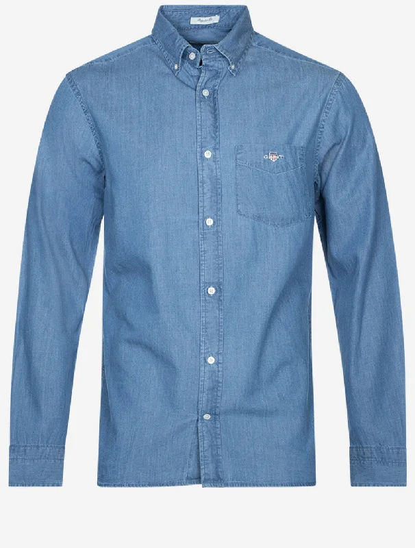 Limited Supply Indigo Buttondown Regular Fit Semi Light Blue