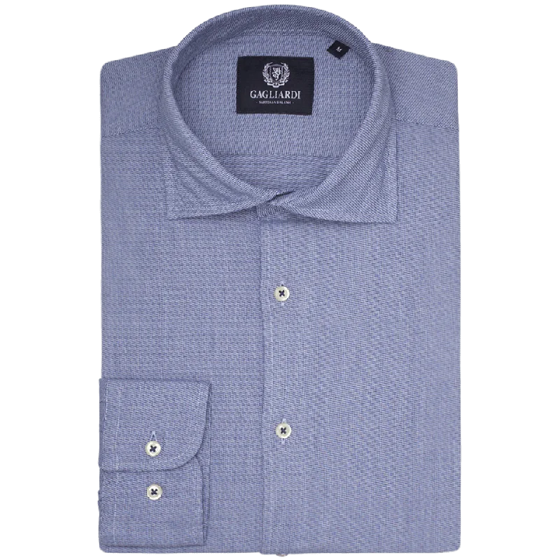 Weekend Offers That Shine Navy Chevron Slim Fit Cutaway Collar Shirt