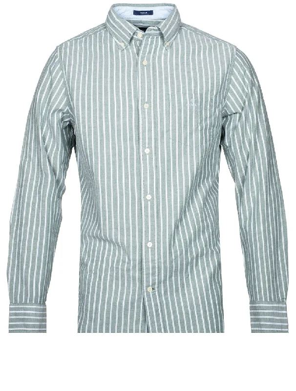 Weekend Savings Spectacle Regular Fit Light Oxford Stripe Shirt Eden Green