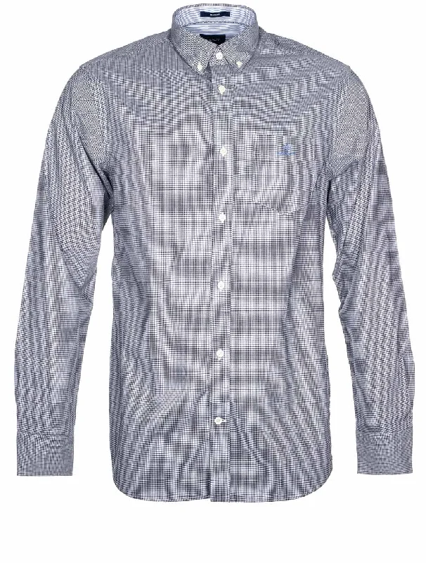 Big Discounts Regular Fit Micro Check Broadcloth Shirt Marine