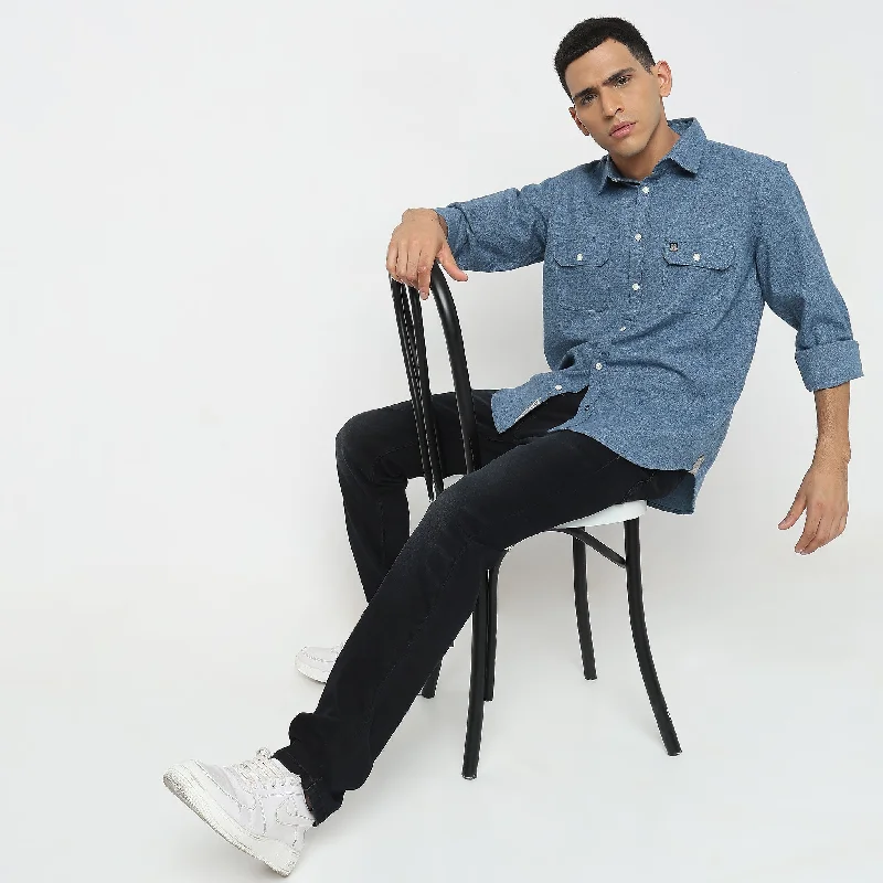 Cash Savings Regular Fit Solid Shirt