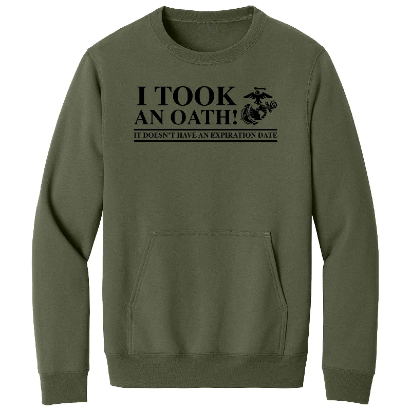 Weekend Discounts to Delight Marines I Took An Oath Pocket Sweatshirt