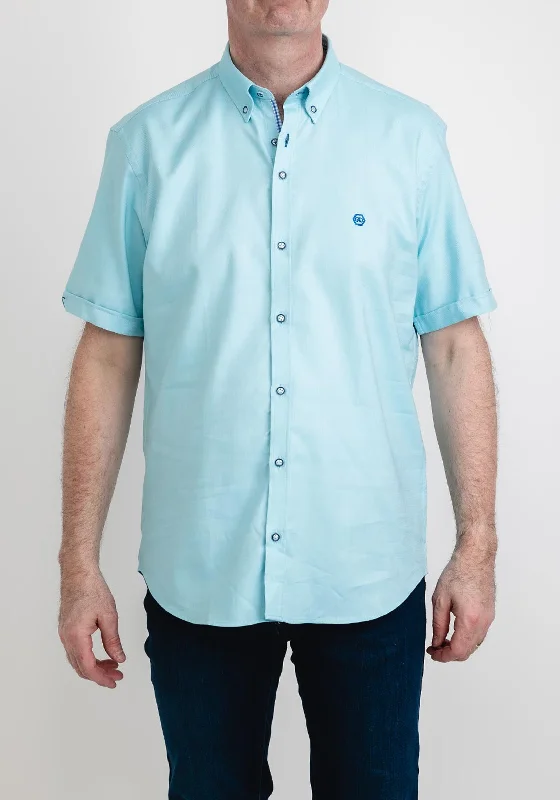 Exclusive Weekend Offers Inside Andre Cox Short Sleeve Shirt, Aqua