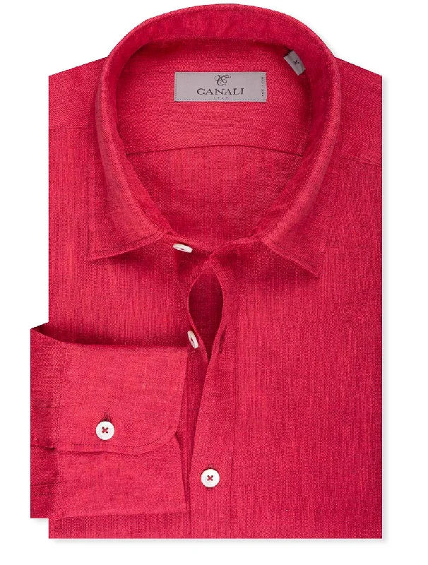 Sale Alert Linen Shirt Red
