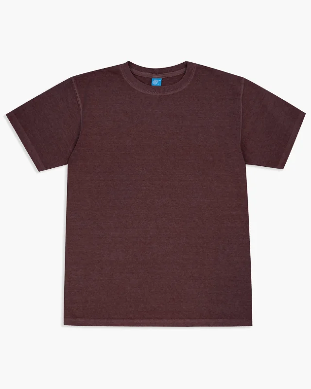 Last Chance Good On S/S Crew Tee - Pigment Dyed Bordeaux
