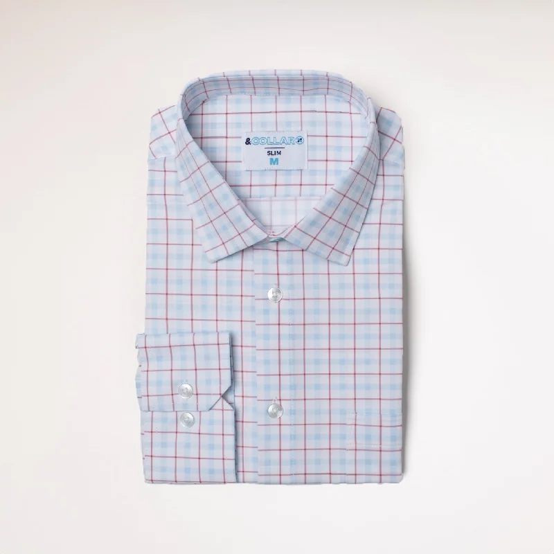 Value Deals Range Shirt - White w/ Red and Blue Windowpane