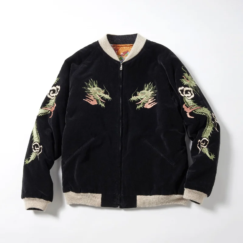 Huge Savings SPECIAL EDITION VELVETEEN SOUVENIER JACKET “GREEN DRAGON”　15551
