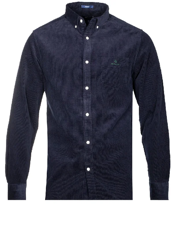 Final Sale Regular Fit Corduroy Shirt Evening Blue