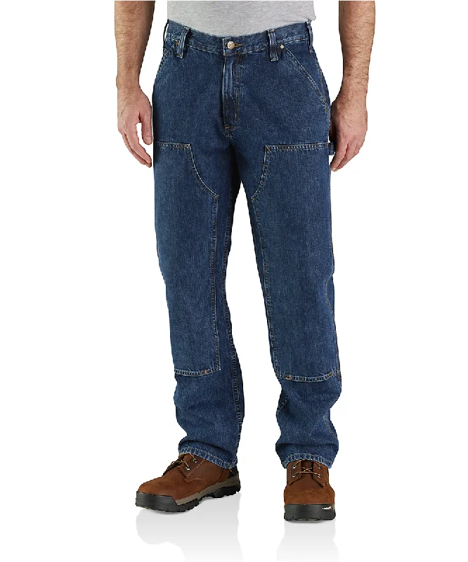Limited Availability Carhartt Men's Loose Fit Double Front Utility Jeans - Canal
