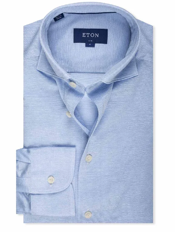 Can't Resist Slim Fit Pique Oxford Shirt Blue
