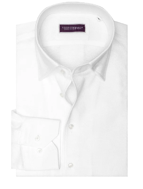 Final Clearance Herbert Pique Shirt White