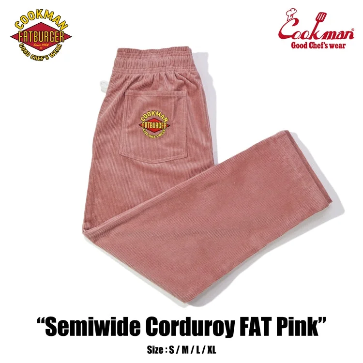 Savings Galore Cookman Chef Pants Semiwide- Corduroy :  FAT Pink