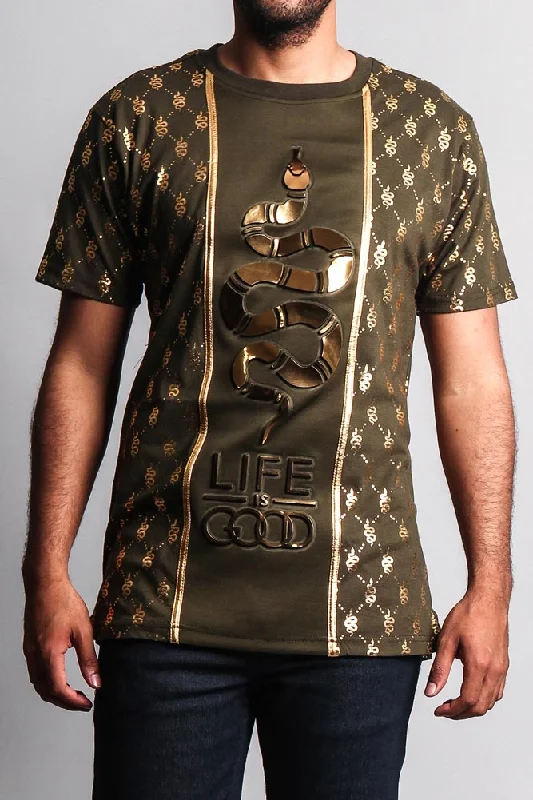 New Markdowns Life is Good 3D Snake T-Shirt