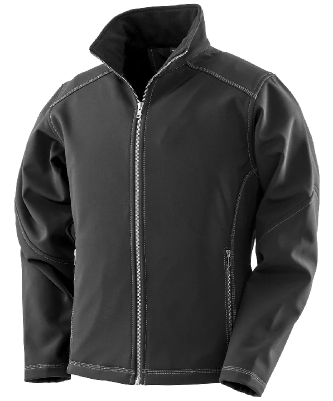 Weekend Discounts to Grab Womens treble stitch softshell | Black