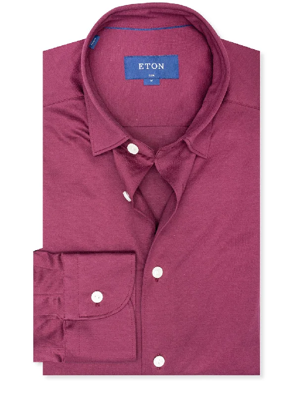 Exclusive Offer Slim Fit Jersey Shirt Wine