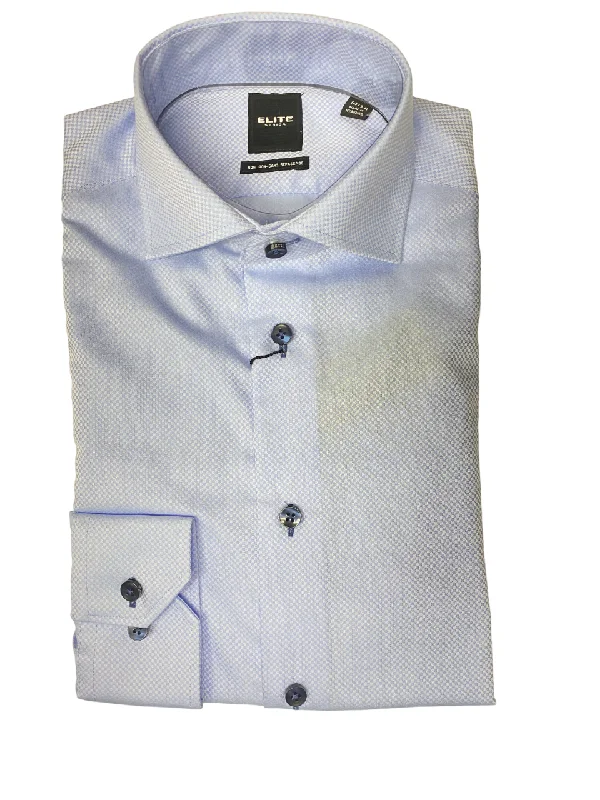 Steals and Deals Serica Elite Tapered 100% Cotton Navy Textured Dress Shirt - E2459015 18 Steals and Deals Serica Elite Tapered 100% Cotton Navy Textured Dress Shirt - E2459015 18