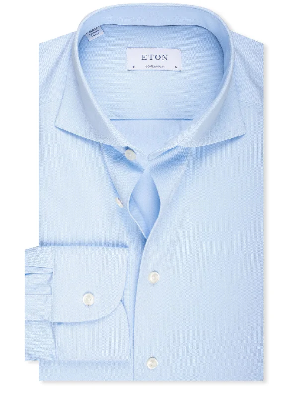 Best Choice Contemporary Twill Weave 4 Way Stretch Shirt Blue