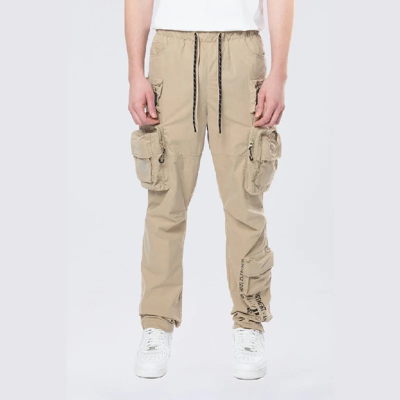 Limited Supply Utility Windbreaker Cargo Pants - Khaki