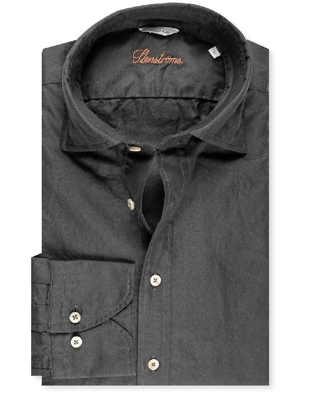 Super Sale Fitted Soft Collar Sport Shirt Black