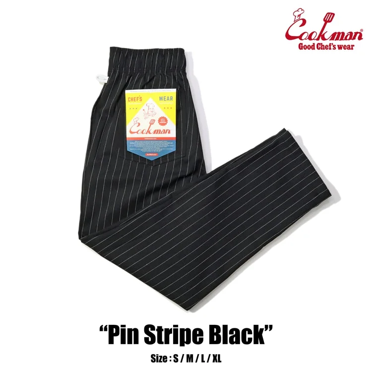 Online Specials Cookman Chef Pants - Pin Stripe : Black