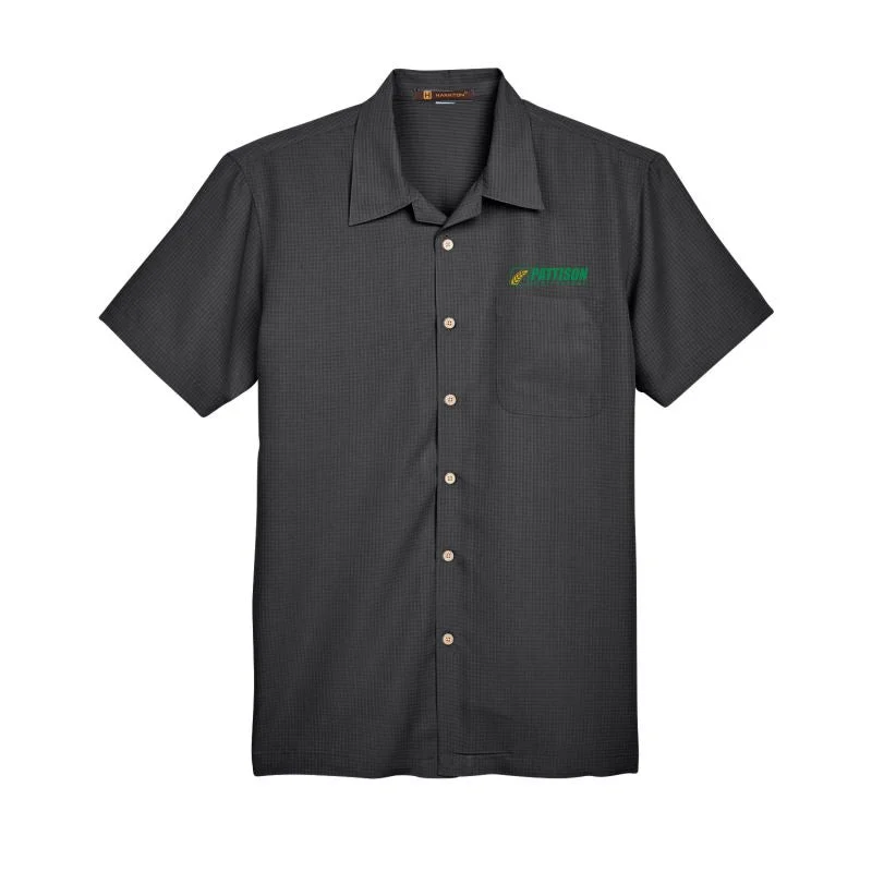 Crazy Savings Men's Harriton Barbados Textured Camp Shirt