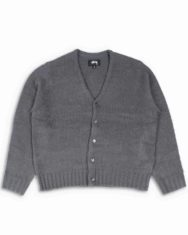 Weekend Specials to Cherish Stüssy Brushed Cardigan Charcoal