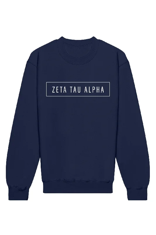 Weekend Deals That Amaze Zeta Tau Alpha Blocked Crewneck Sweatshirt