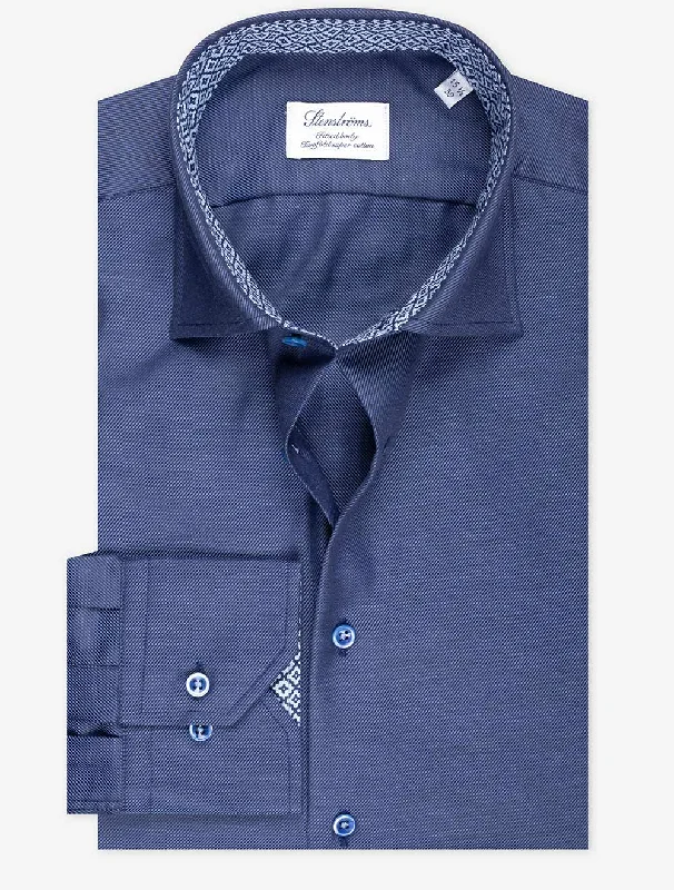 Huge Discounts Contrast Twill Shirt Navy