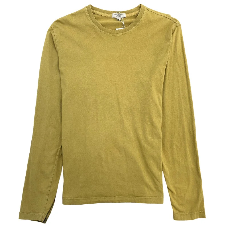 Super Sale Men's Checkered Sleeve T-Shirt Green Size M