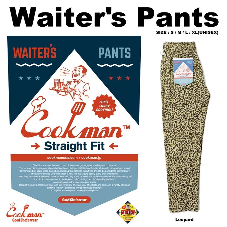Closeout Cookman Waiter's Pants (stretch) - Leopard