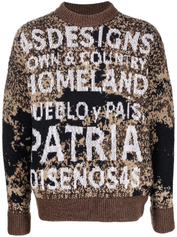 Weekend Deals That Dazzle Slogan Intarsia-Knit Sweatshirt