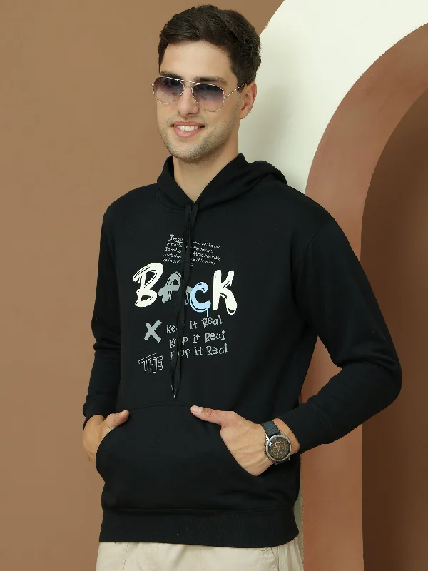 Take Advantage VimaL Jonney Regular Fit Black Printed Hoodie For Men