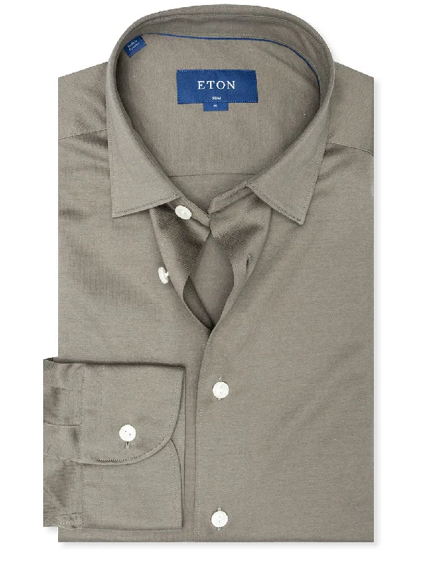 Hurry In Slim Fit Jersey Shirt Olive