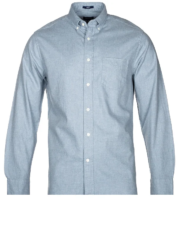 Super Sale Regular Fit Flannel Melange Shirt Atlantic Sea