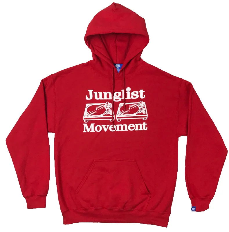 Sneak Peek Sale Junglist Movement Hoodie Red (White)